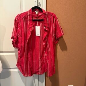 Dylan Vibrant Red Striped Shirt